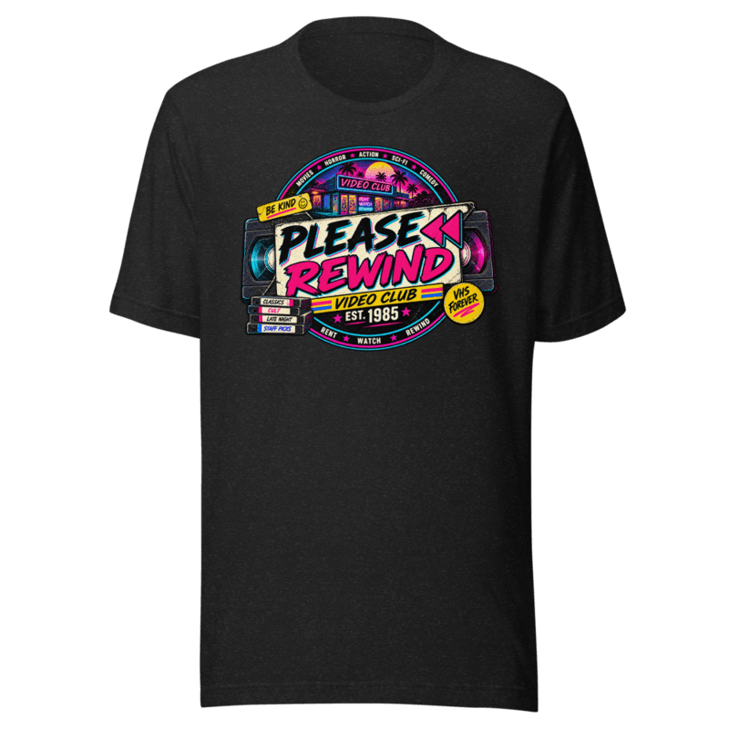 Please Rewind Video Club Tee